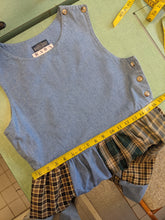 Load image into Gallery viewer, jumper, vintage, patchwork, automne, vêtement fait main, local, artisanal, quebec, ile d'orleans