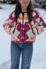 Load image into Gallery viewer, baba, vêtement fait main, quebec, artisan, local, mode consciente, quilt, printemps, manteau