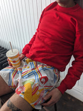 Load image into Gallery viewer, Baba, petit couture, boxer, pyjama, unisexe, vêtement fait main, artisan, québec, local, vintage, st-valentin, mcdo