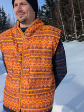 Load image into Gallery viewer, baba, vêtement fait main, quebec, artisan, local, mode consciente, veste, orange