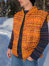 Load image into Gallery viewer, baba, vêtement fait main, quebec, artisan, local, mode consciente, veste, orange