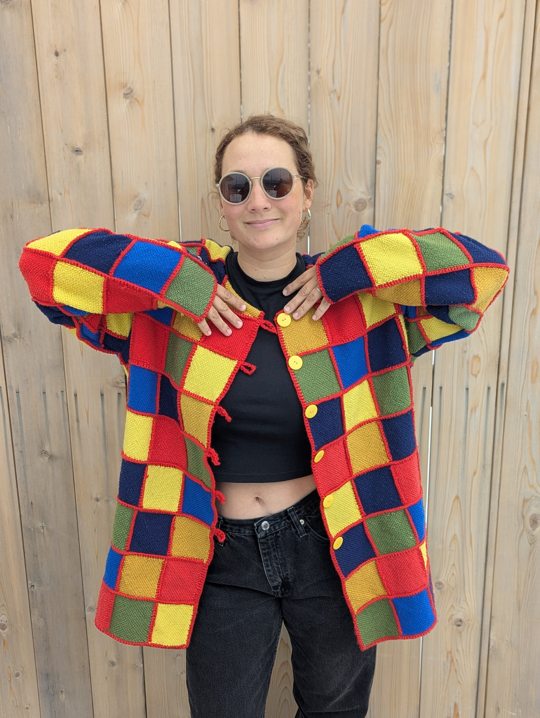 baba, vêtement fait main, quebec, artisan, local, mode consciente, cardigan, granny core