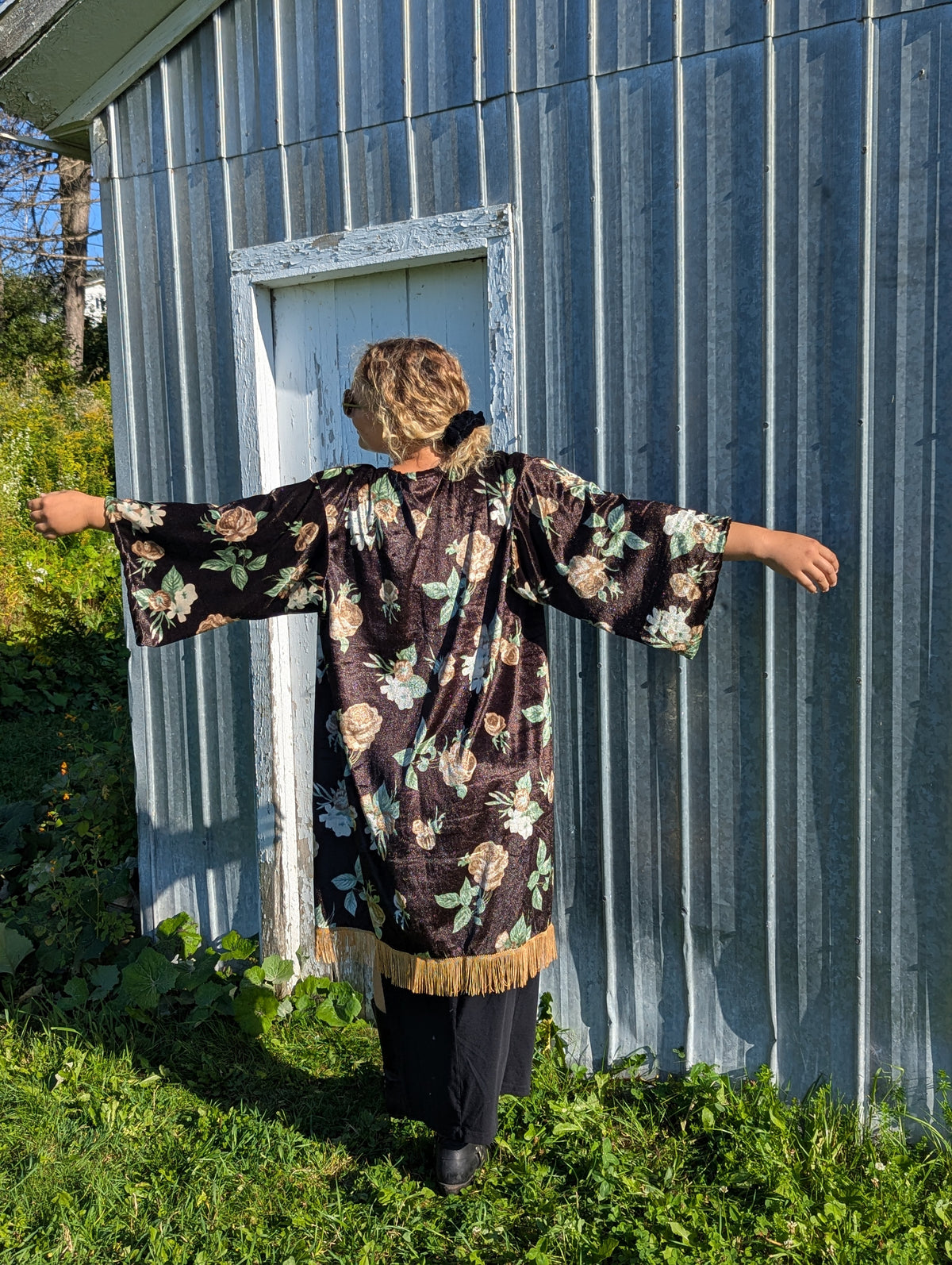 baba, vêtement fait main, mode consciente, artisan, québec, côte de beaupré, automne, kimono