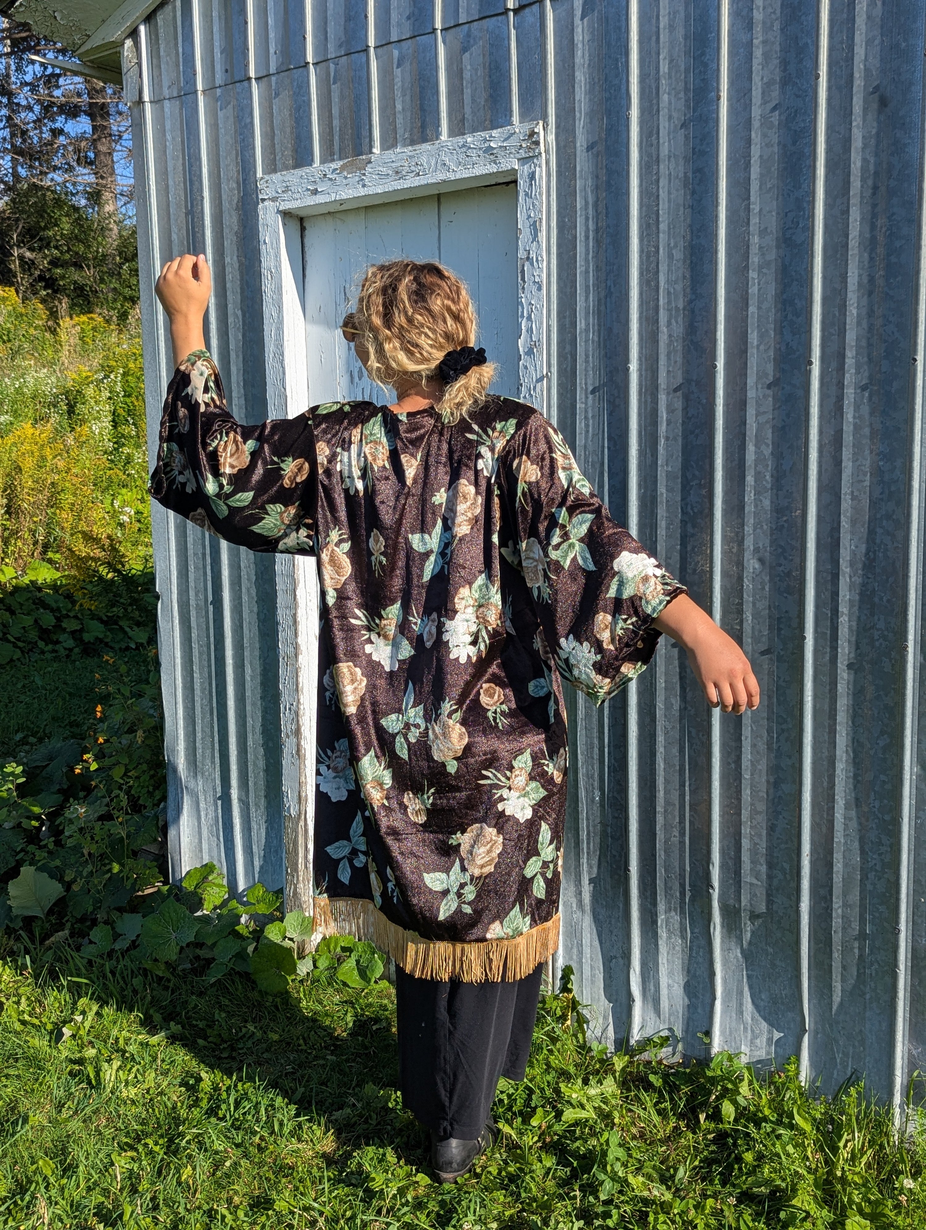 baba, vêtement fait main, mode consciente, artisan, québec, côte de beaupré, automne, kimono