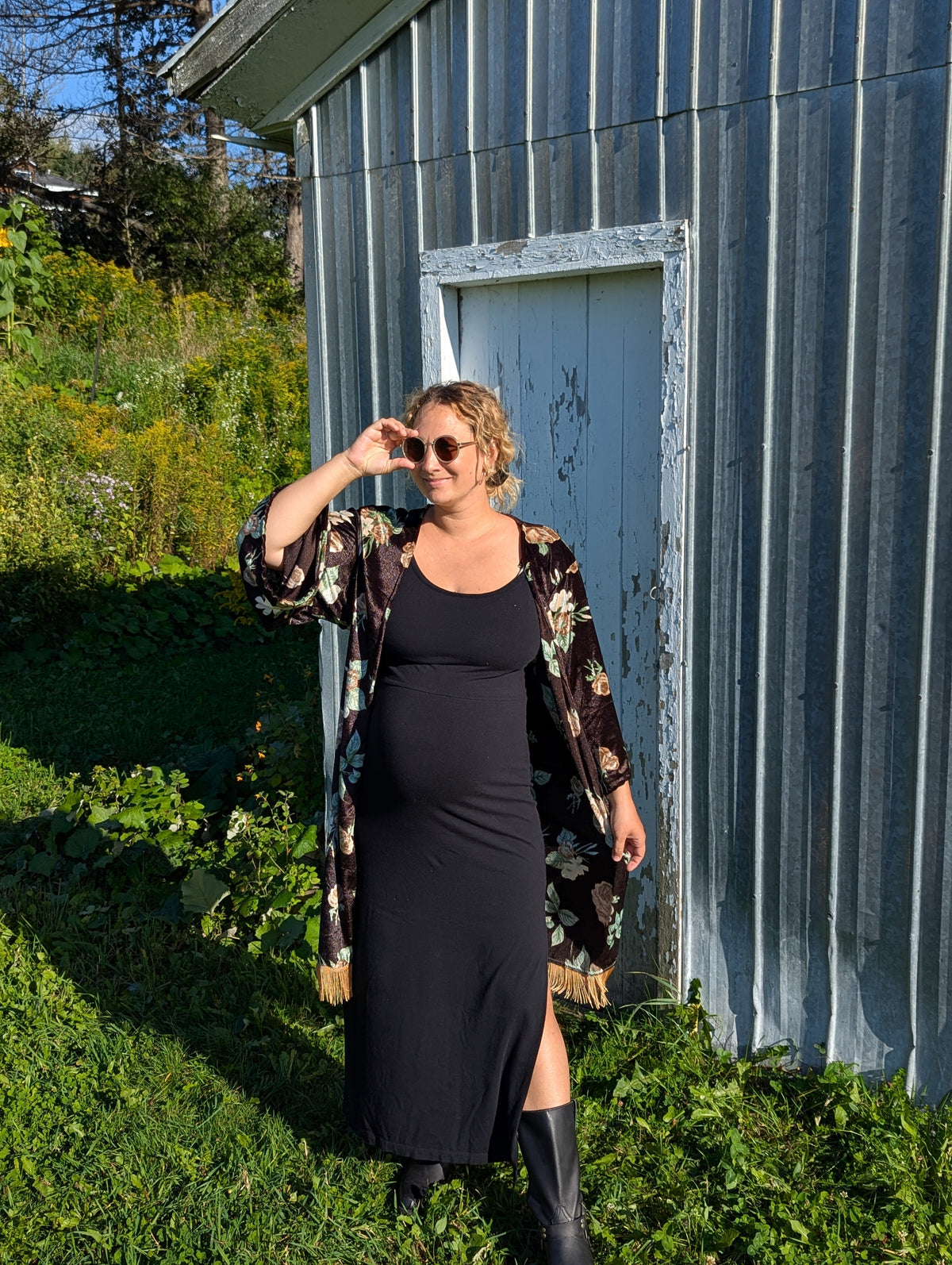 baba, vêtement fait main, mode consciente, artisan, québec, côte de beaupré, automne, kimono
