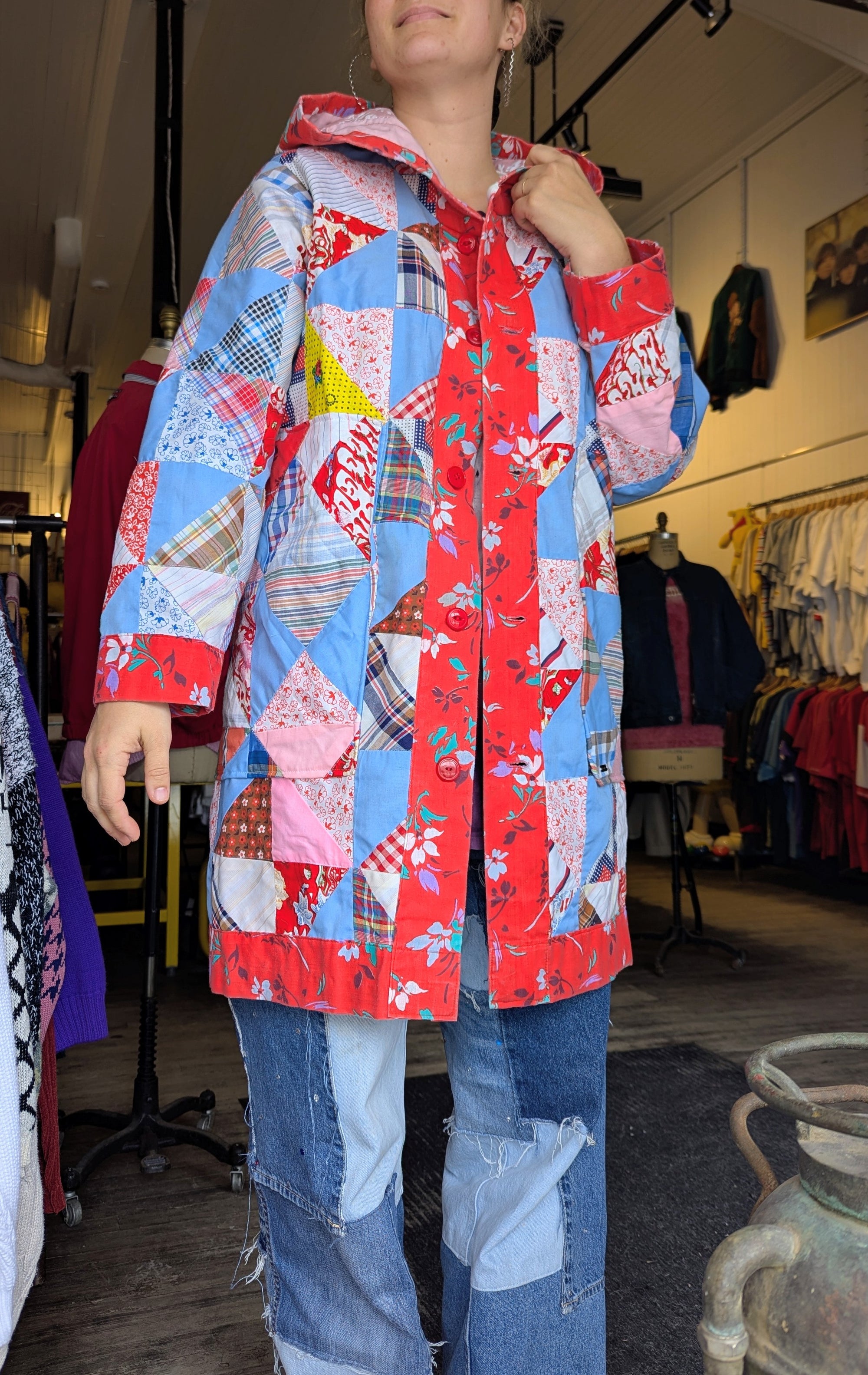 baba, vêtement fait main, mode consciente, artisane, québec, manteau, quilt