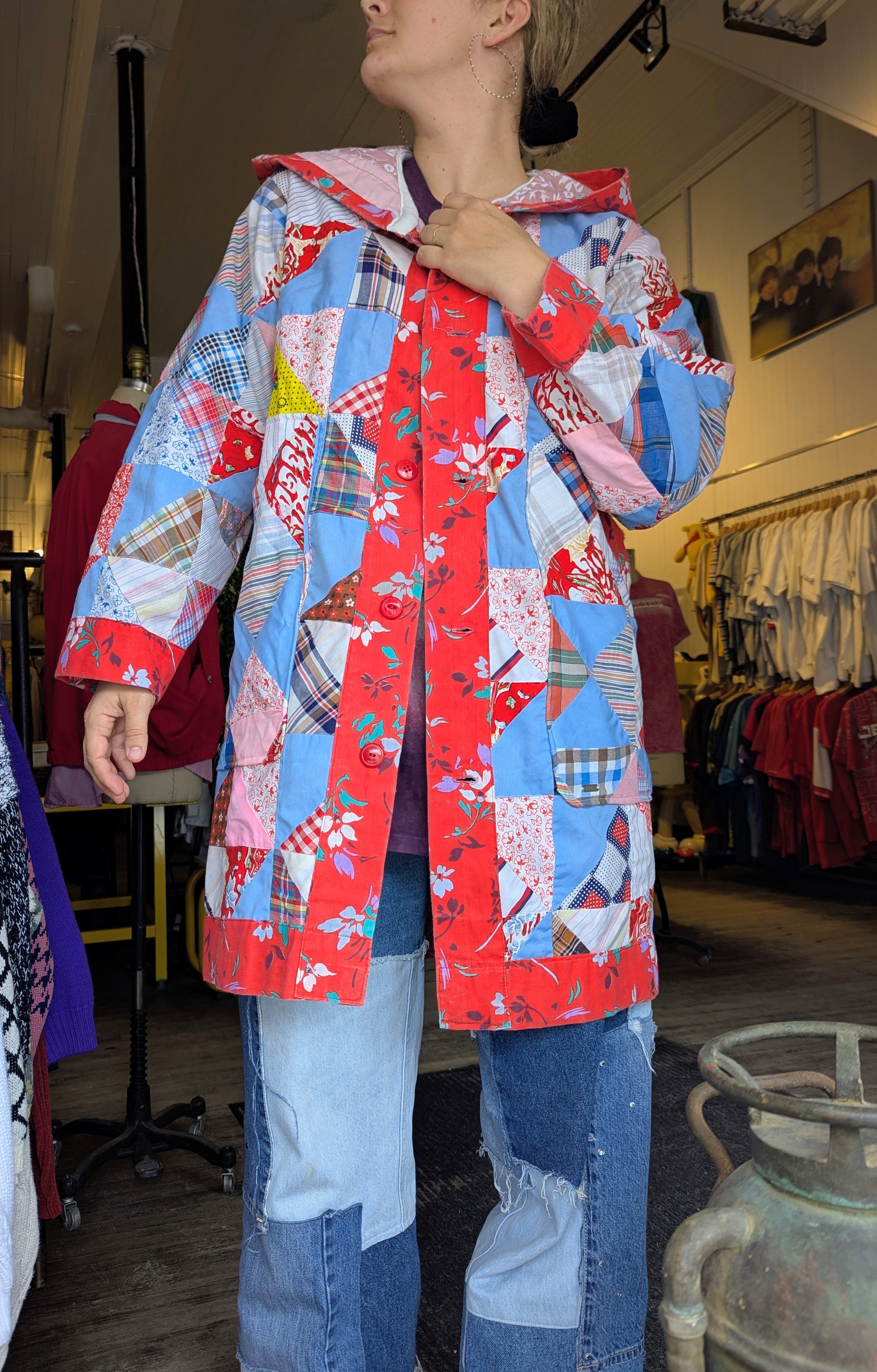 baba, vêtement fait main, mode consciente, artisane, québec, manteau, quilt