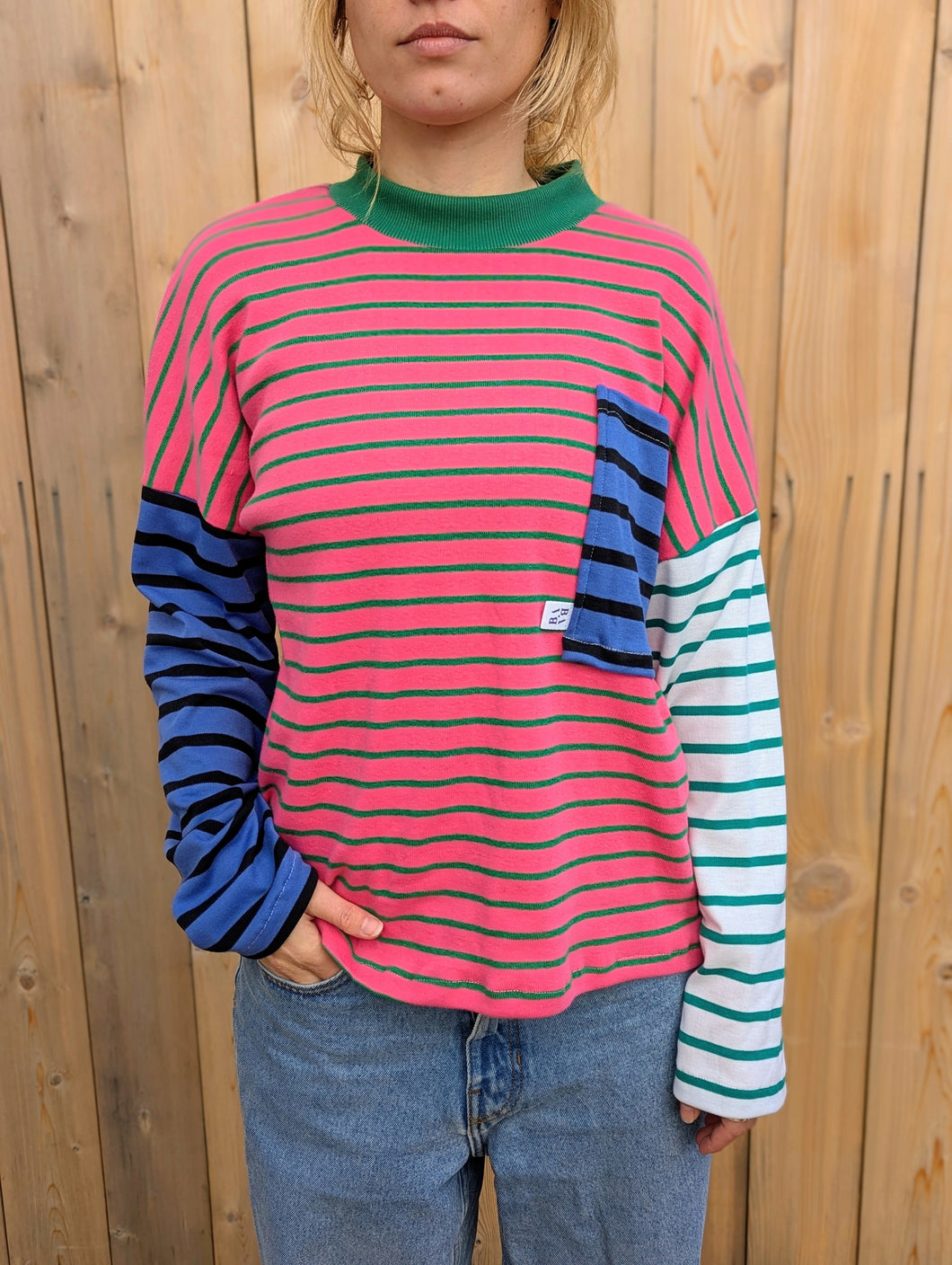 Chandail rayé color block