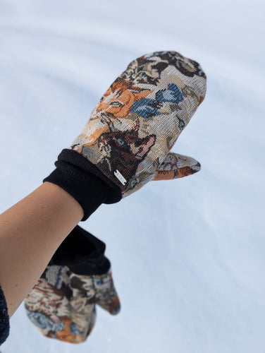 baba vêtement fait main, artisan, local, mitaine, minou, vintage