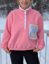 Load image into Gallery viewer, baba vêtement fait main, artisan, local, fleece, rose
