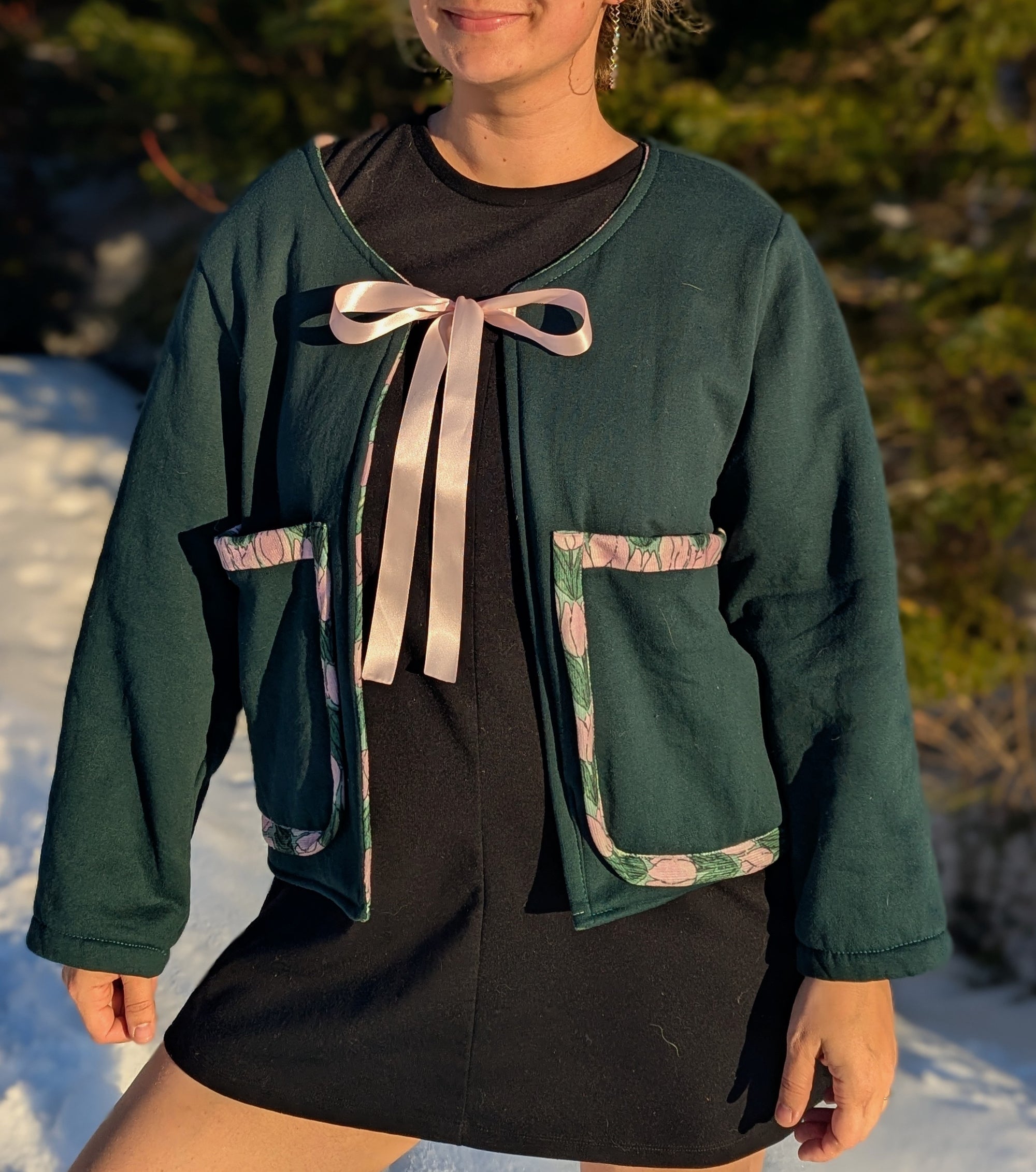 baba, vêtement fait main, mode consciente, artisan, québec, côte de beaupré, veste, réversible