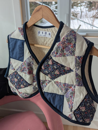 baba, vêtement fait main, quebec, artisan, local, mode consciente, quilt, printemps, veste, cropped