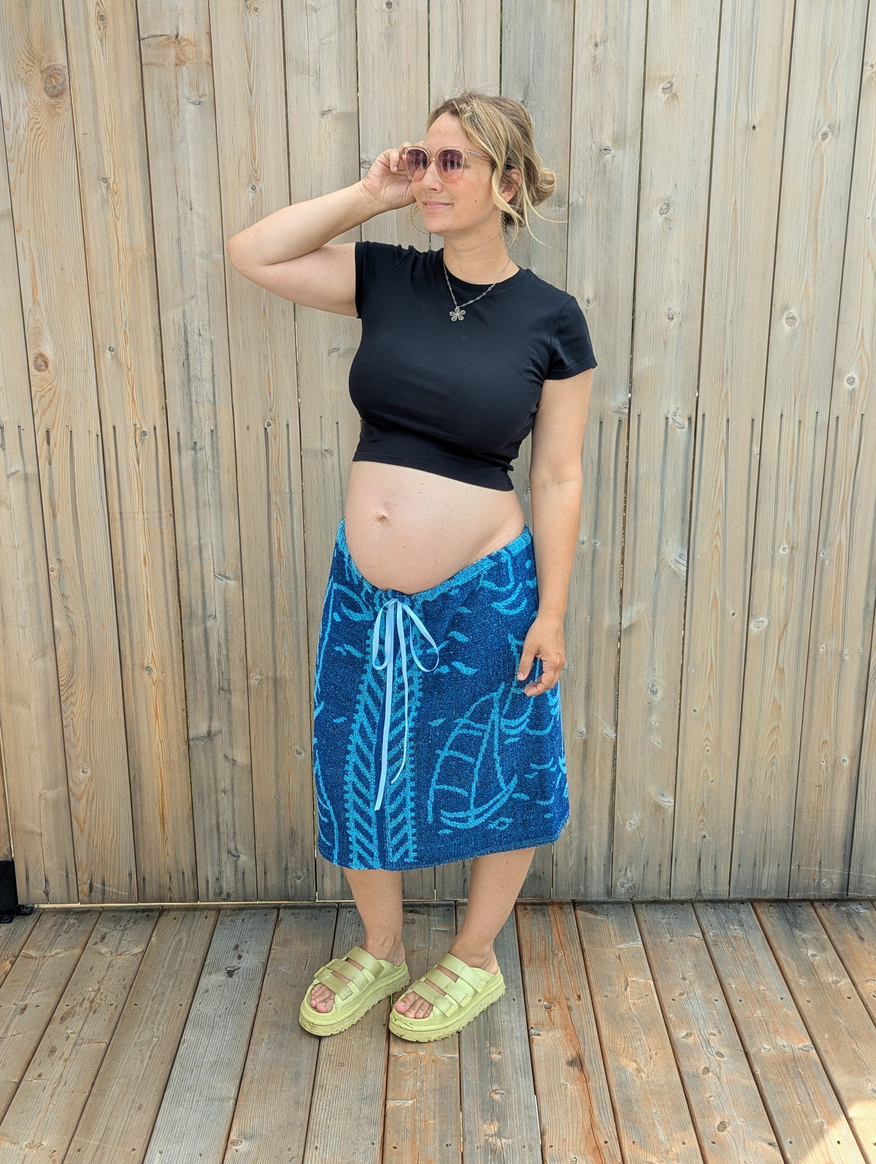 baba, vêtement fait main, mode consciente, artisan, québec, côte de beaupré, jupe, été, serviette
