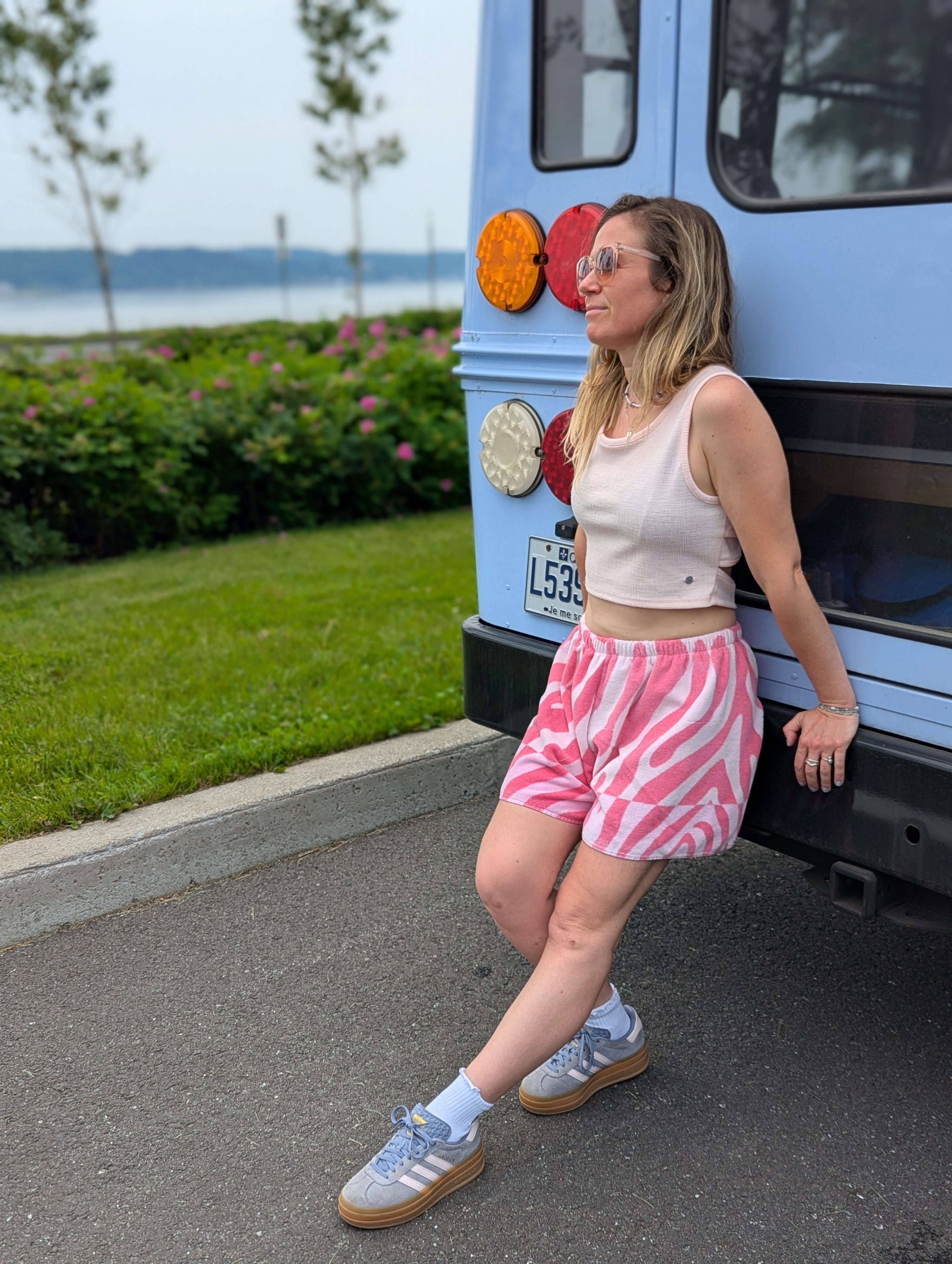 baba, vêtement fait main, mode consciente, artisan, québec, côte de beaupré, short, été, serviette
